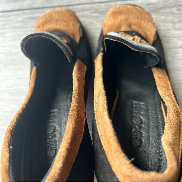 NWOT Girotti Square Toe Suede Leather With Fringe Pump - Picture 9 of 12